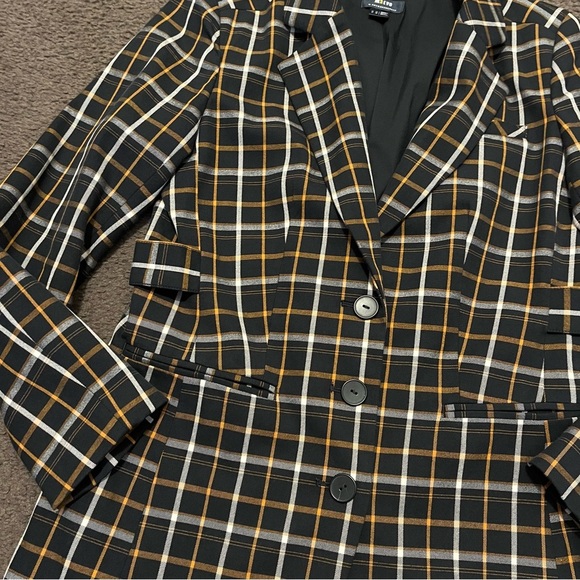 Maeve Anthropologie Oversized Plaid Equestrian Blazer - Picture 5 of 10